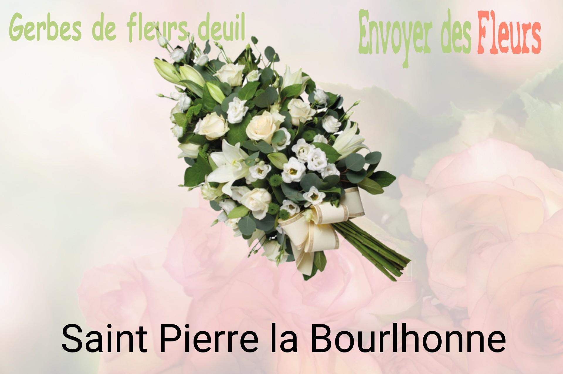 Gerbe de fleurs de deuil livrée à Saint-Pierre-la-Bourlhonne